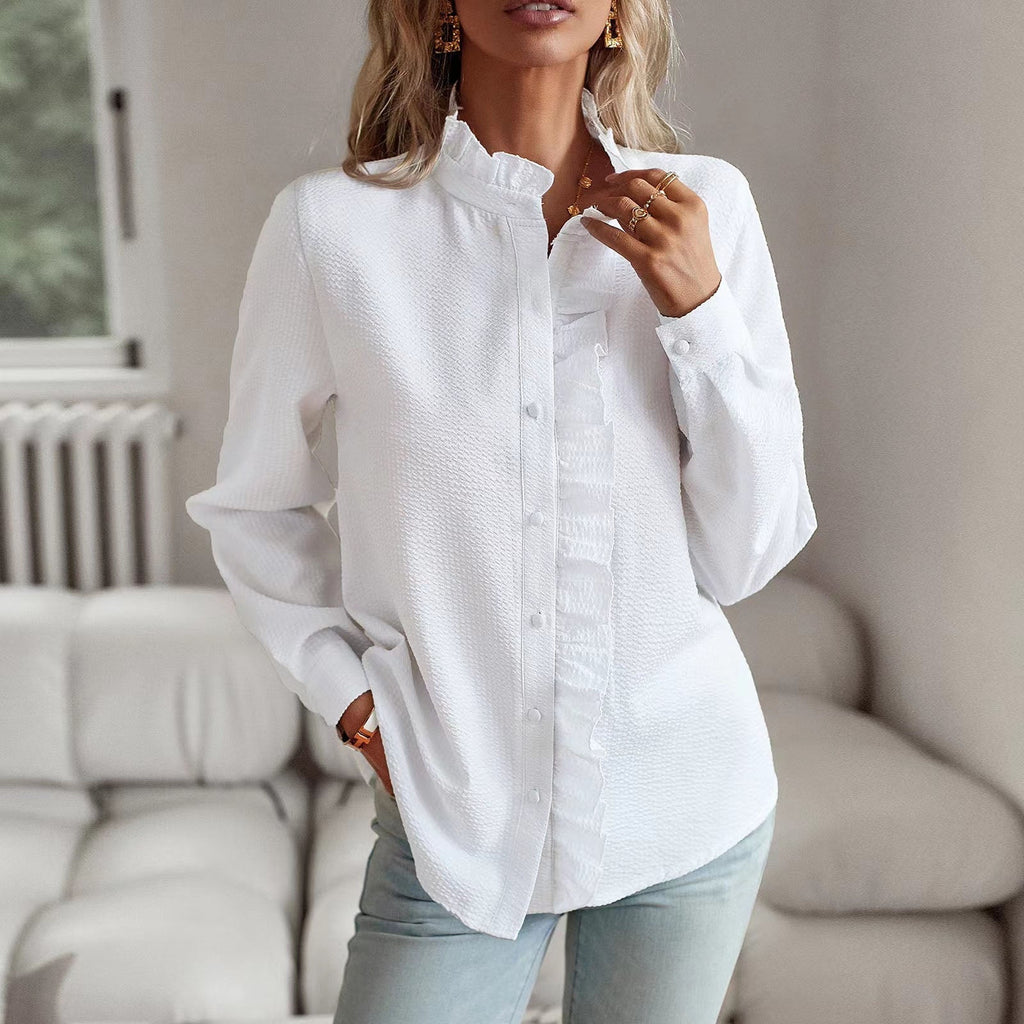 Olivia Cotton Ruffle Blouse