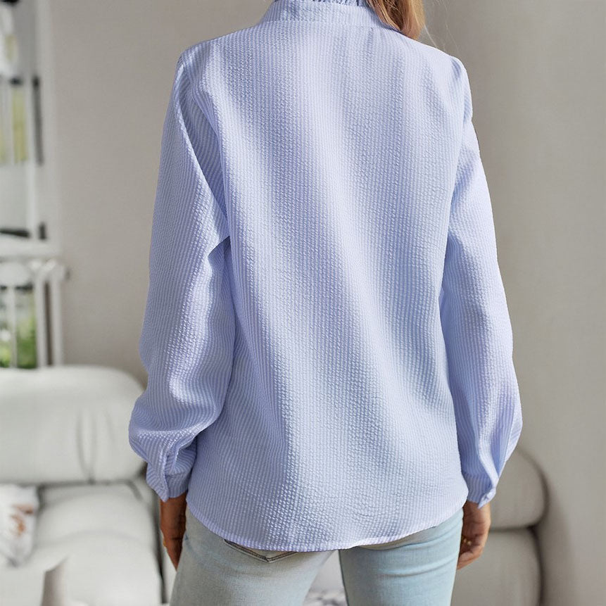 Olivia Cotton Ruffle Blouse