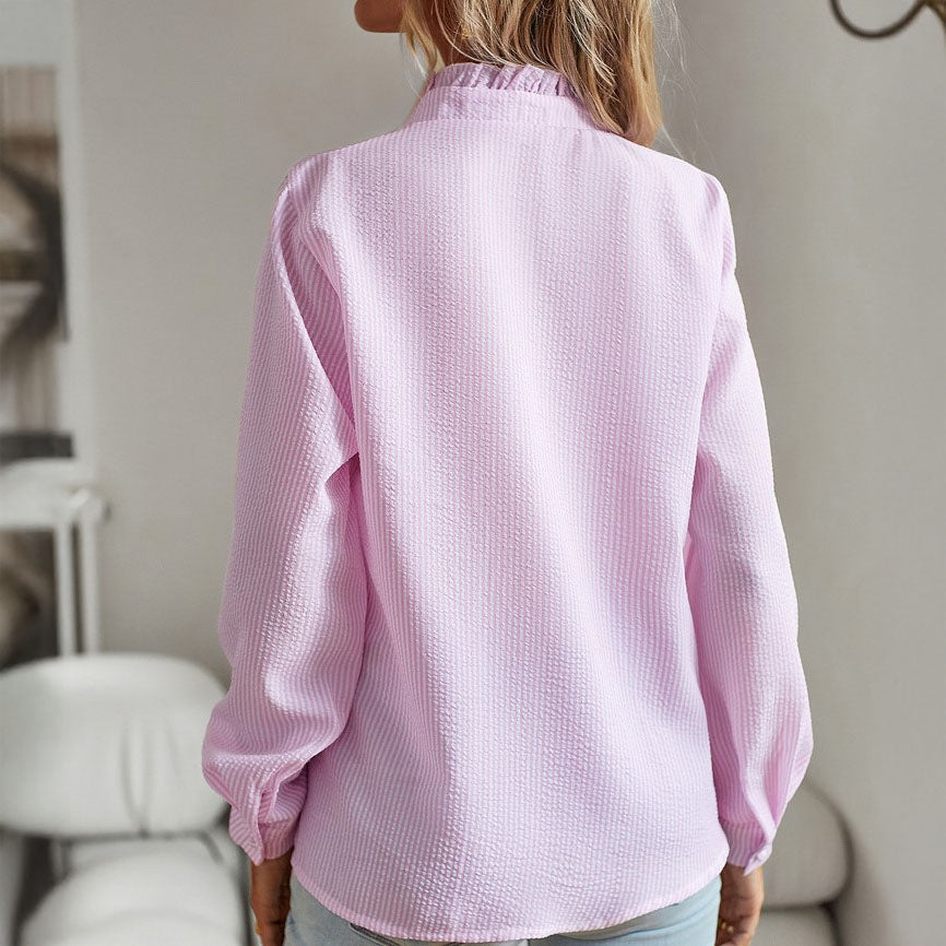 Olivia Cotton Ruffle Blouse