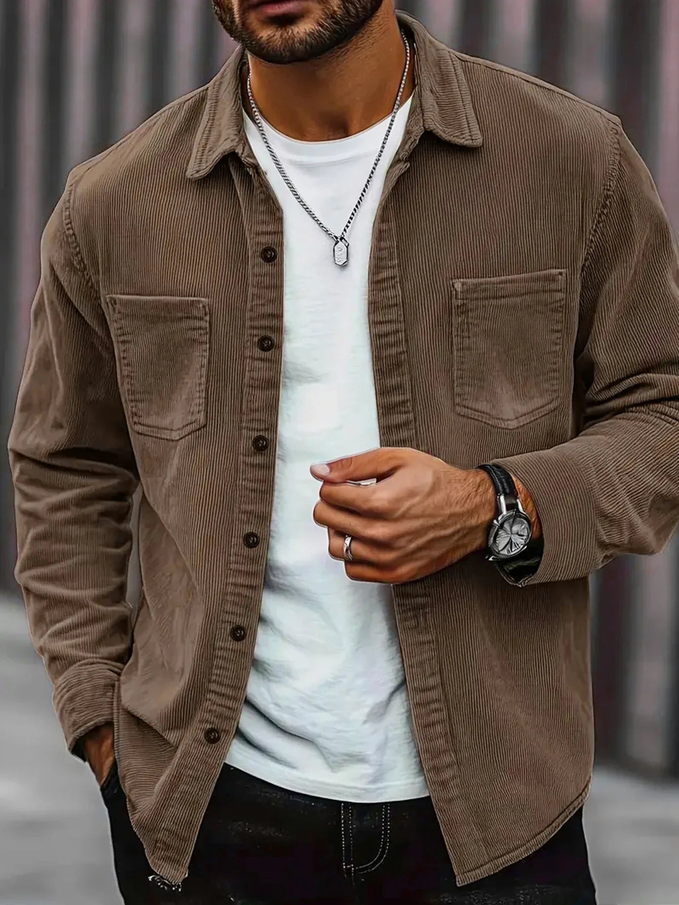 Logan Corduroy Button Shirt