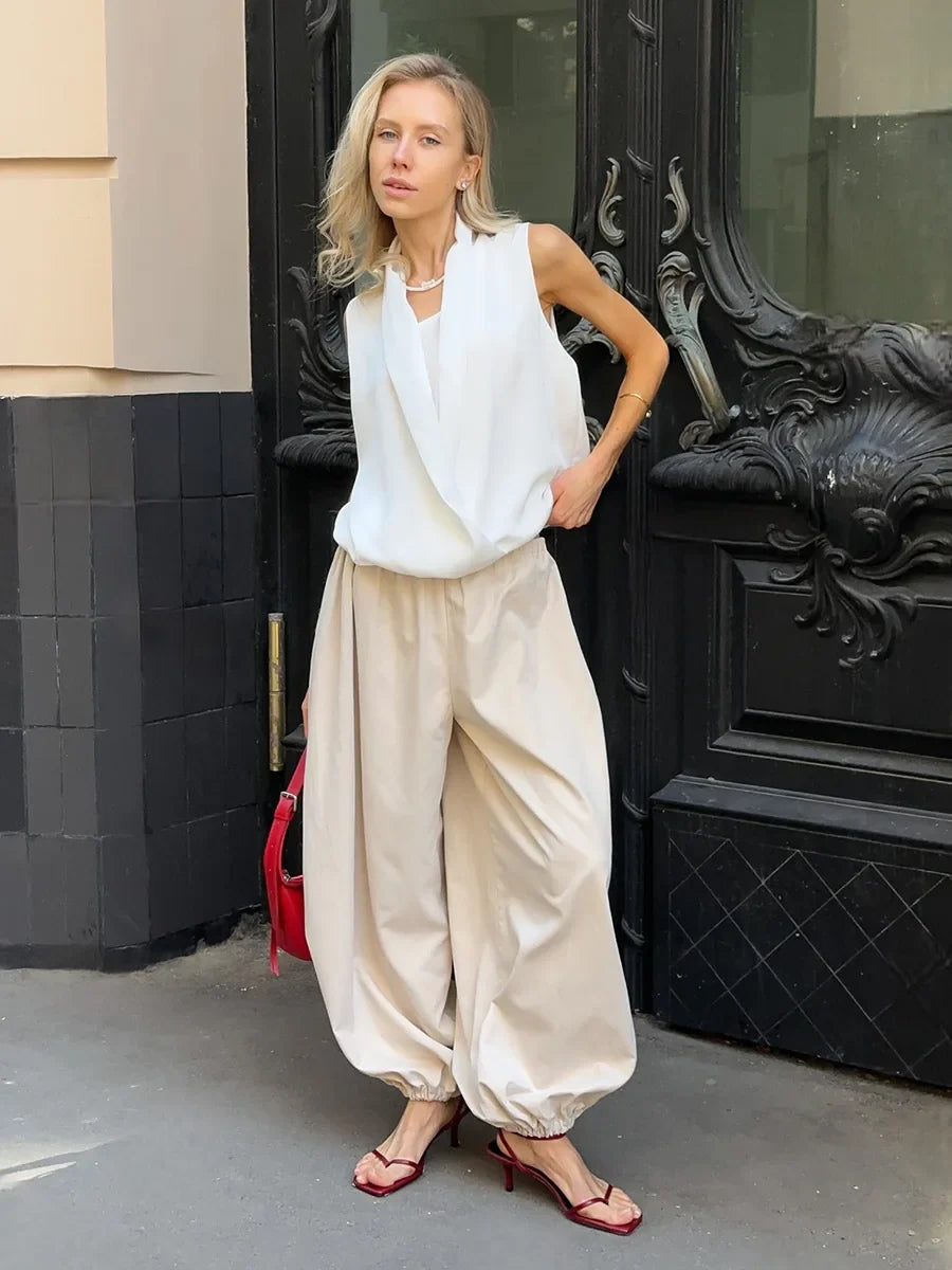 Cotton Wide Leg Pants