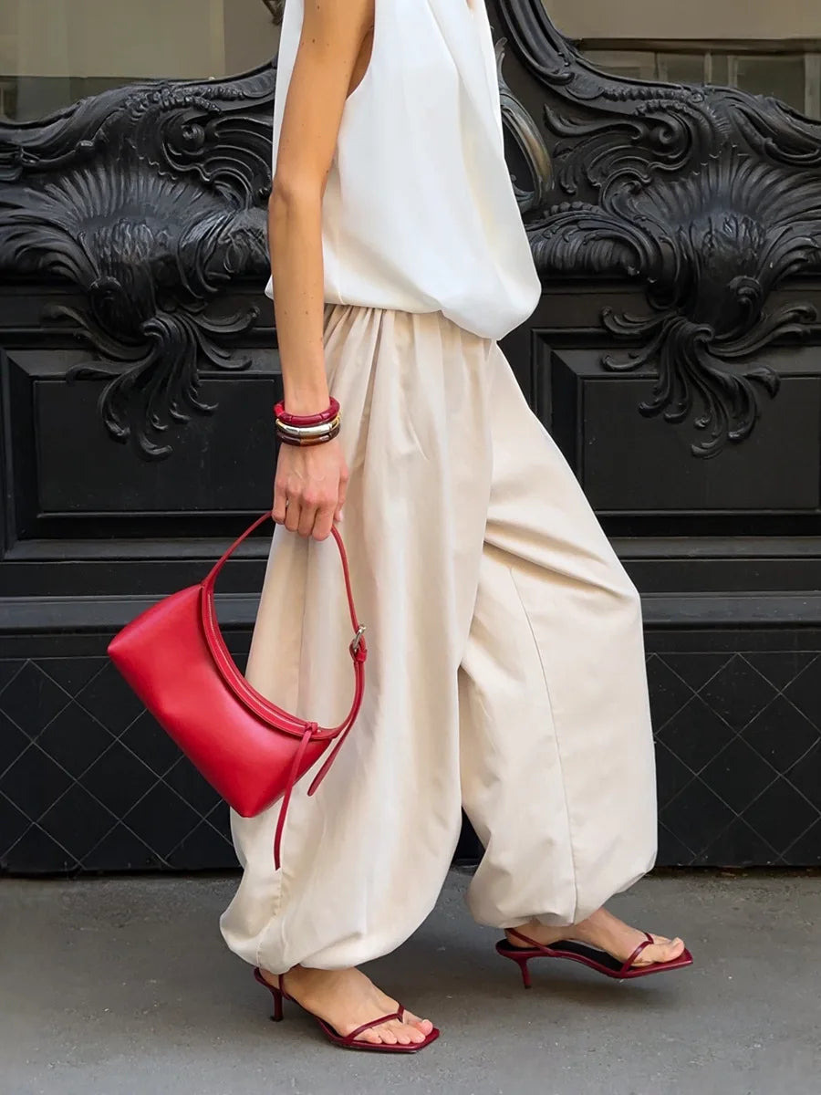 Cotton Wide Leg Pants
