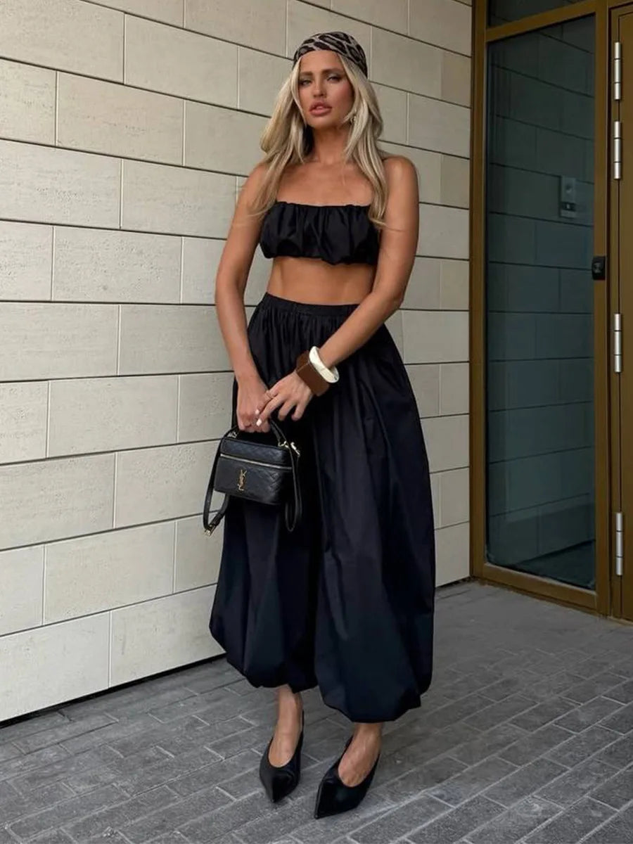 Cotton Wide Leg Pants