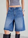 High-Waist 5-Piece Denim Shorts